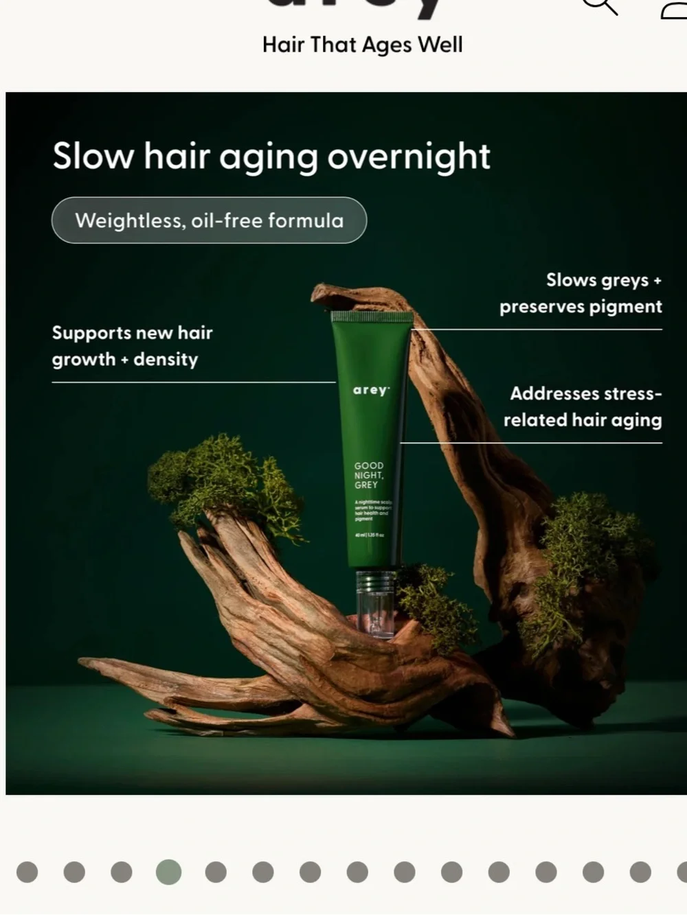 Arey Good Night, Grey Nighttime Scalp Serum –